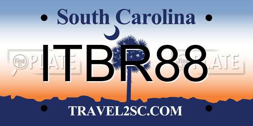 ITBR88 South Carolina License Plate