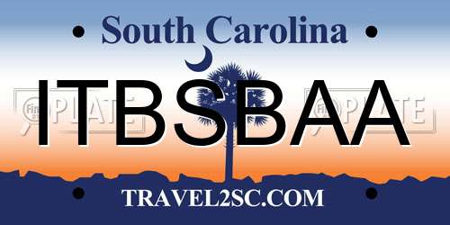 ITBSBAA South Carolina License Plate