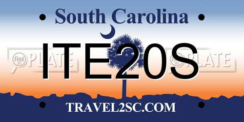 ITE20S South Carolina License Plate