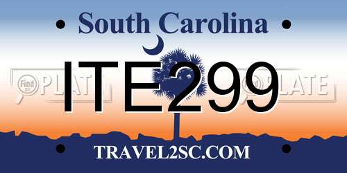 ITE299 South Carolina License Plate