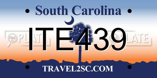 ITE439 South Carolina License Plate
