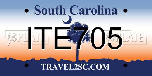 ITE705 South Carolina License Plate