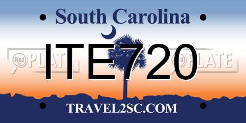 ITE720 South Carolina License Plate