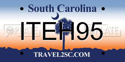 ITEH95 South Carolina License Plate