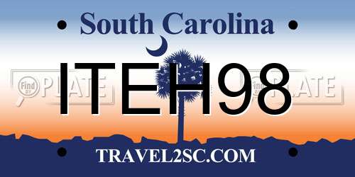ITEH98 South Carolina License Plate