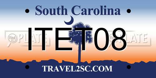 ITET08 South Carolina License Plate