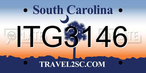 ITG3146 South Carolina License Plate