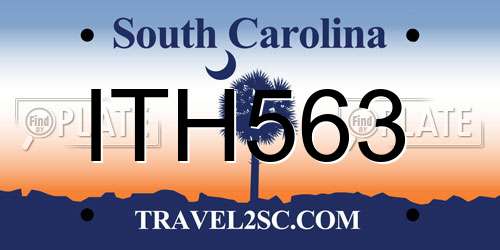 ITH563 South Carolina License Plate