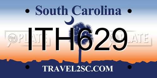 ITH629 South Carolina License Plate