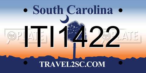ITI1422 South Carolina License Plate