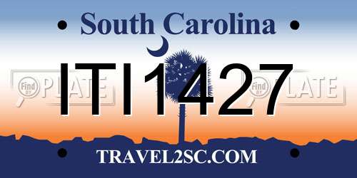 ITI1427 South Carolina License Plate
