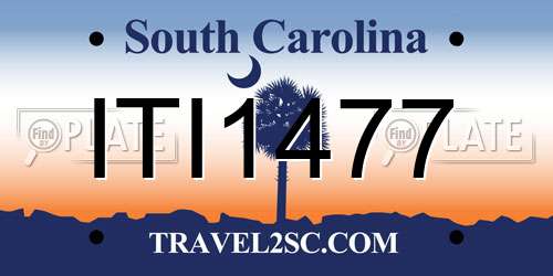ITI1477 South Carolina License Plate