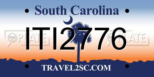ITI2776 South Carolina License Plate