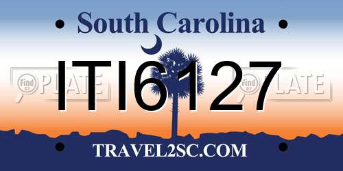 ITI6127 South Carolina License Plate