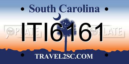 ITI6161 South Carolina License Plate