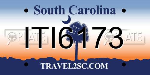 ITI6173 South Carolina License Plate