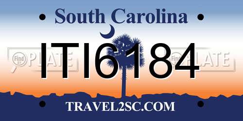 ITI6184 South Carolina License Plate