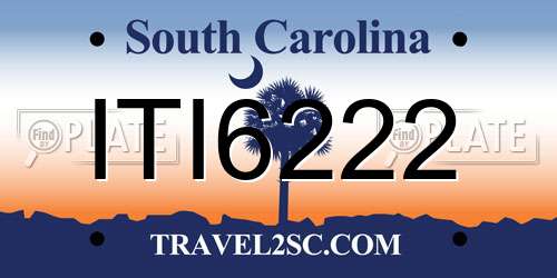 ITI6222 South Carolina License Plate