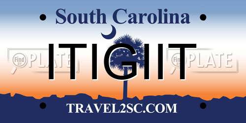 ITIGIIT South Carolina License Plate