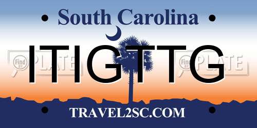 ITIGTTG South Carolina License Plate