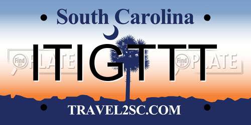 ITIGTTT South Carolina License Plate