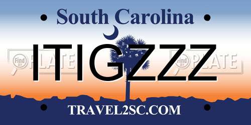 ITIGZZZ South Carolina License Plate