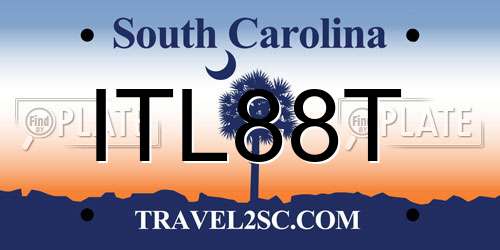 ITL88T South Carolina License Plate