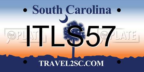 ITLS57 South Carolina License Plate