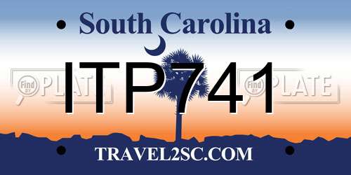 ITP741 South Carolina License Plate