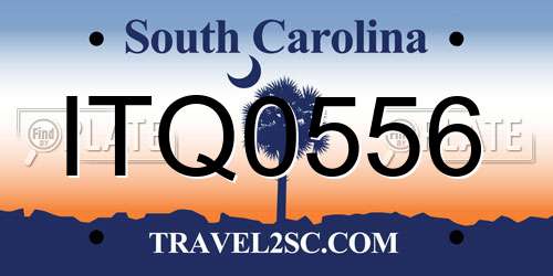 ITQ0556 South Carolina License Plate
