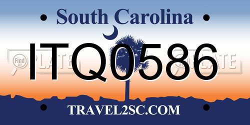 ITQ0586 South Carolina License Plate