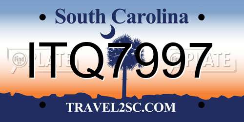ITQ7997 South Carolina License Plate