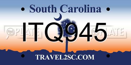 ITQ945 South Carolina License Plate