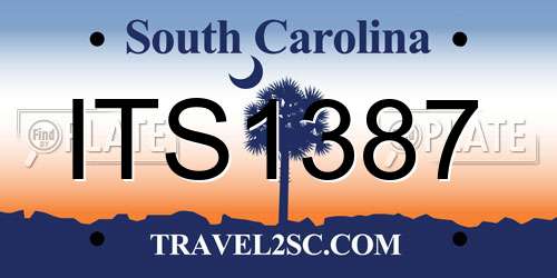 ITS1387 South Carolina License Plate