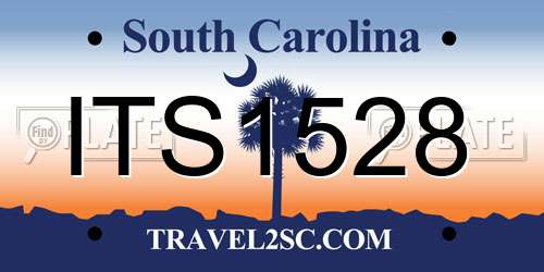 ITS1528 South Carolina License Plate
