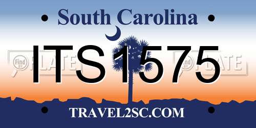 ITS1575 South Carolina License Plate