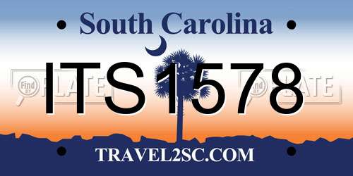 ITS1578 South Carolina License Plate