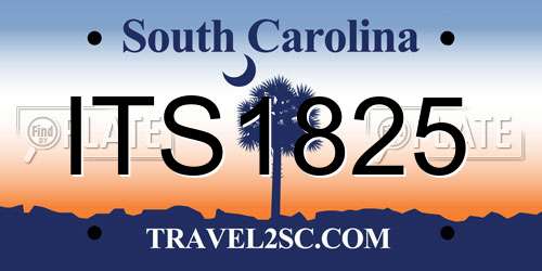 ITS1825 South Carolina License Plate