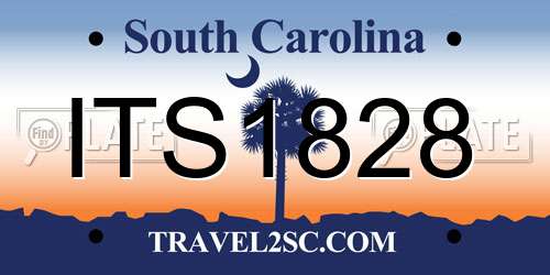 ITS1828 South Carolina License Plate