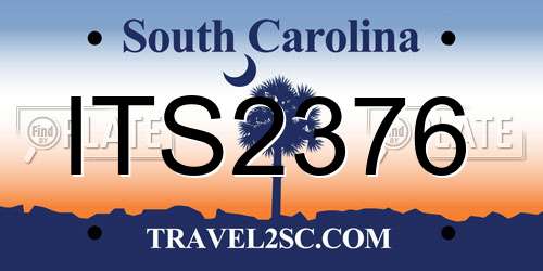ITS2376 South Carolina License Plate