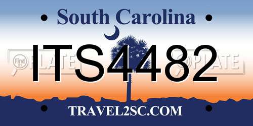 ITS4482 South Carolina License Plate