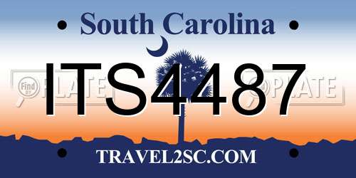 ITS4487 South Carolina License Plate