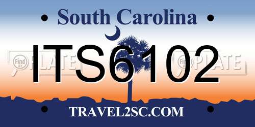 ITS6102 South Carolina License Plate