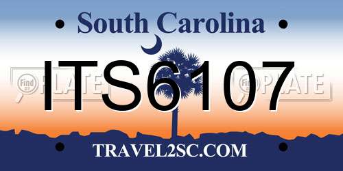 ITS6107 South Carolina License Plate