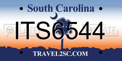 ITS6544 South Carolina License Plate