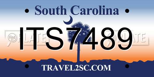 ITS7489 South Carolina License Plate