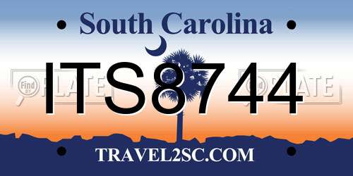 ITS8744 South Carolina License Plate