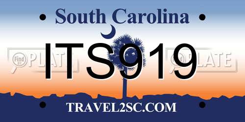ITS919 South Carolina License Plate