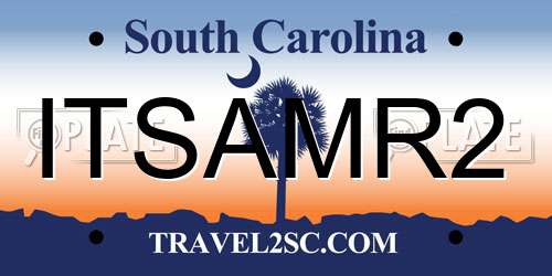 ITSAMR2 South Carolina License Plate