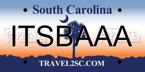 ITSBAAA South Carolina License Plate